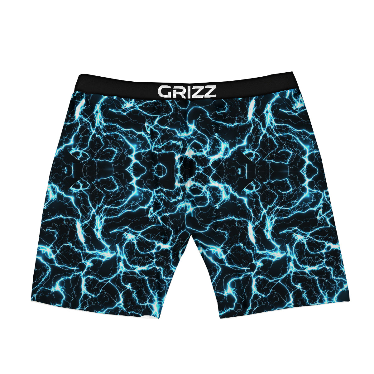 Blue Lightning Explosion Print Pattern Boxer Briefs-grizzshop