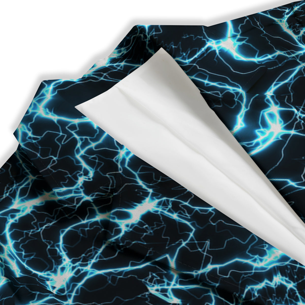Blue Lightning Explosion Print Pattern Women's Blazer-grizzshop