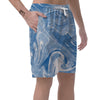 Blue Liquid Marble Men's Shorts-grizzshop