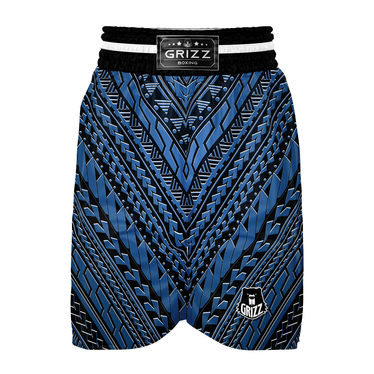 Blue Maori Boxing Shorts-grizzshop