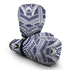 Blue Maori Print Boxing Gloves-grizzshop