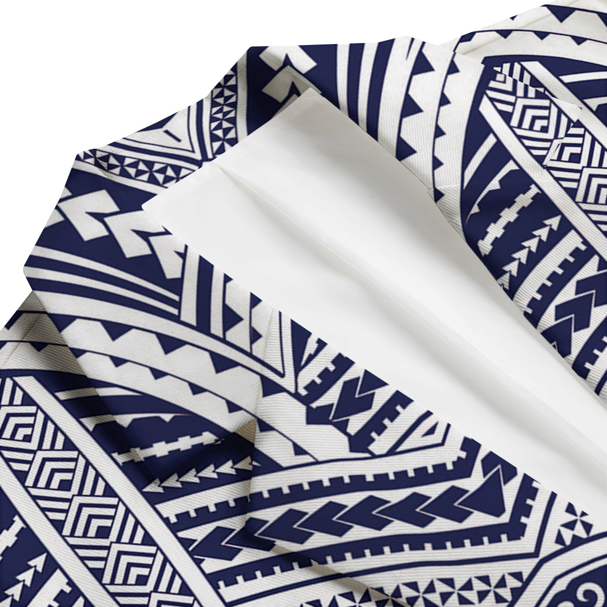 Blue Maori Print Men's Blazer-grizzshop