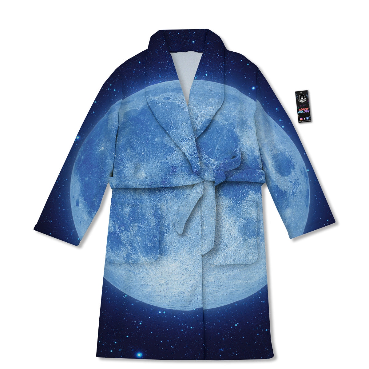 Blue Moon Print Bathrobe-grizzshop
