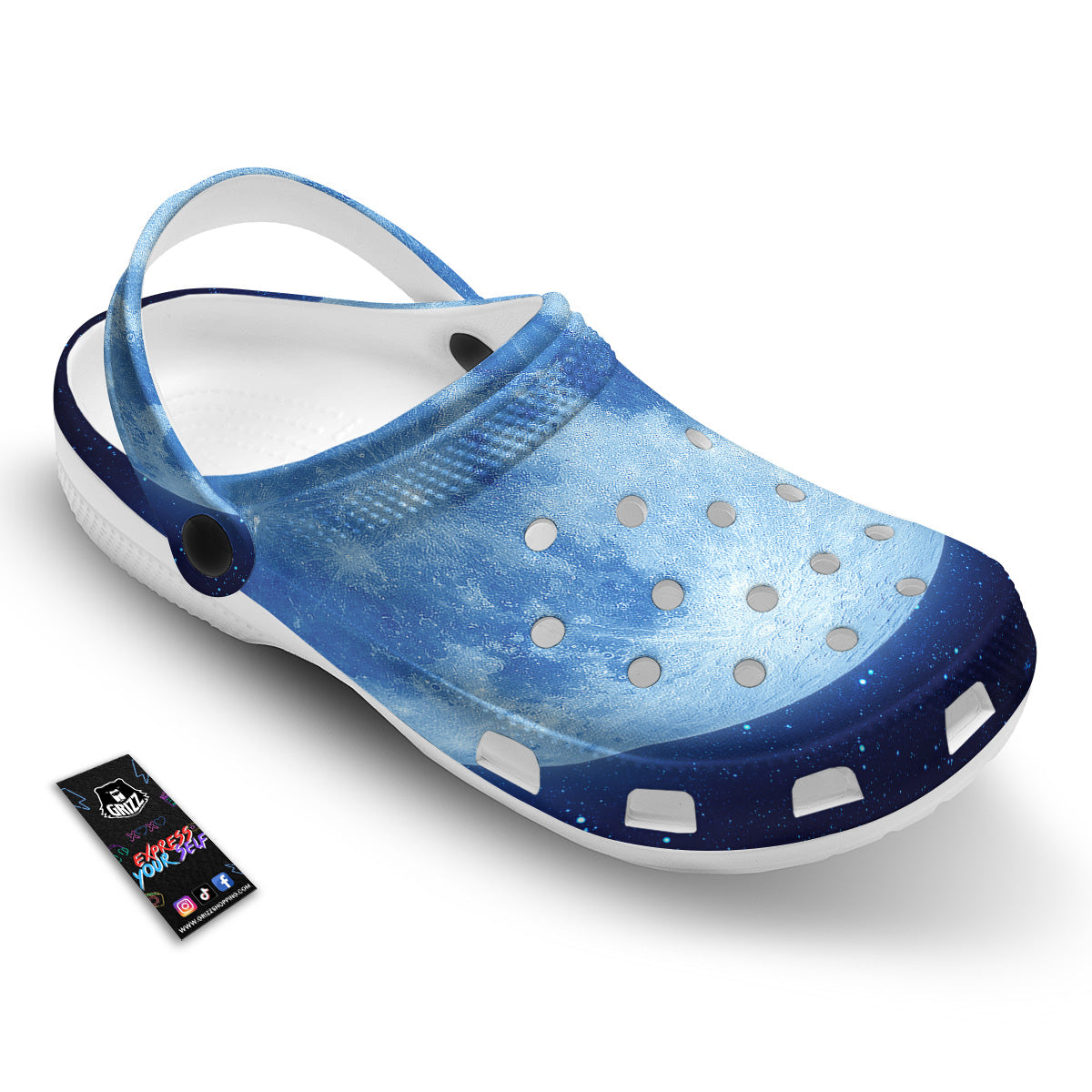 Blue Moon Print Clog-grizzshop