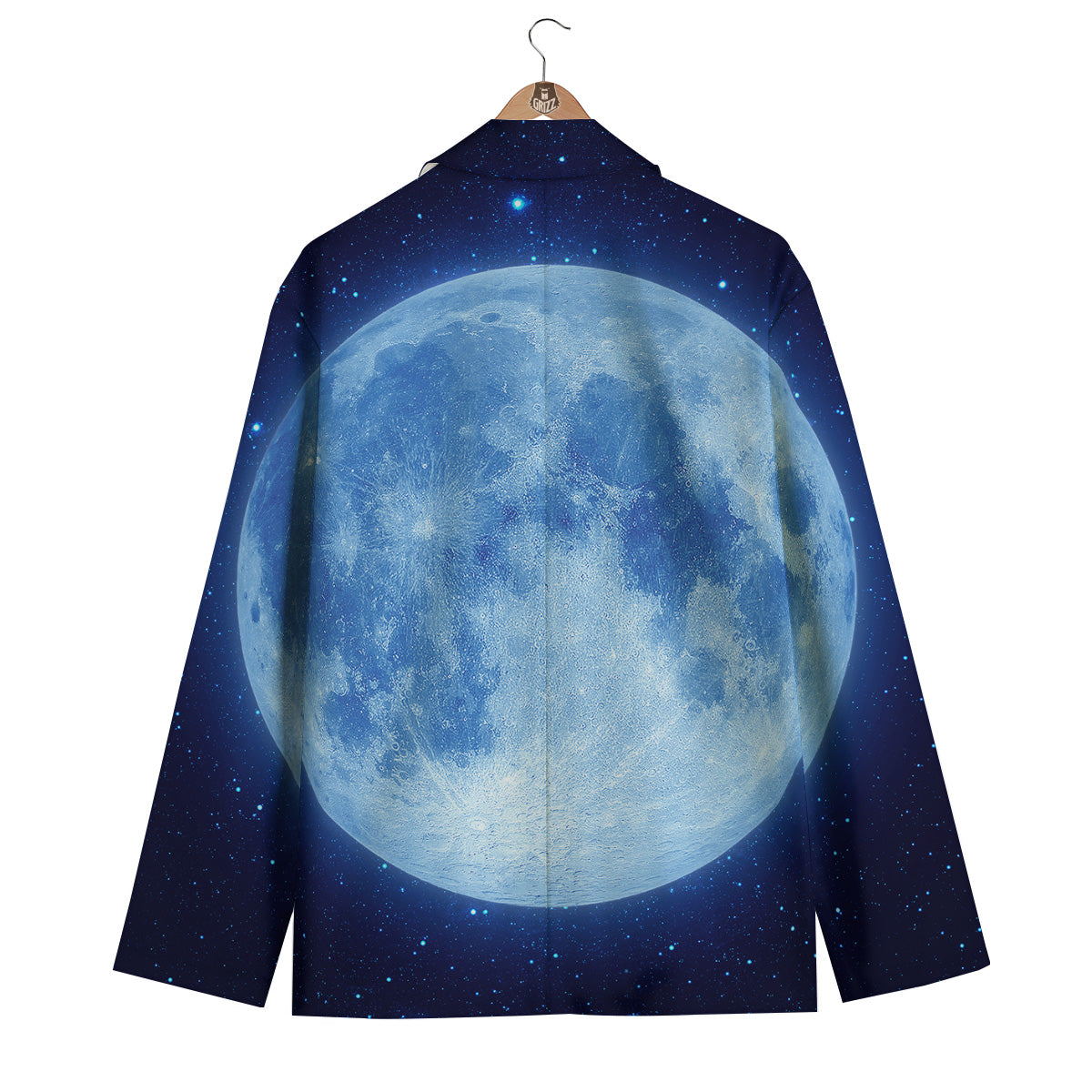 Blue Moon Print Men's Blazer-grizzshop