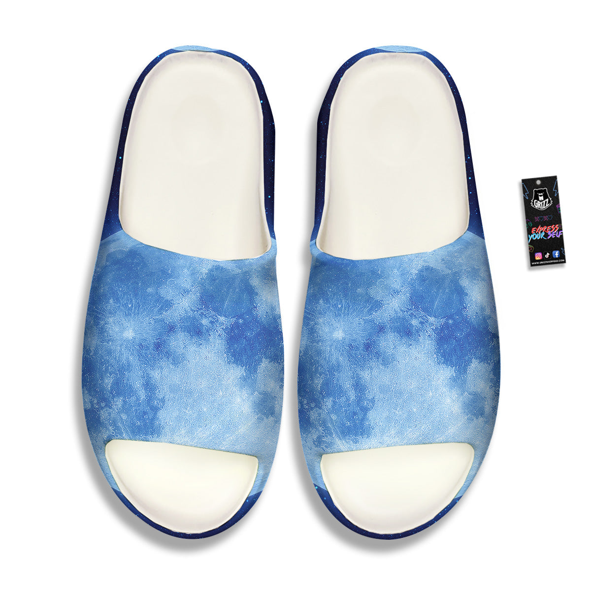 Blue Moon Print Sandals-grizzshop