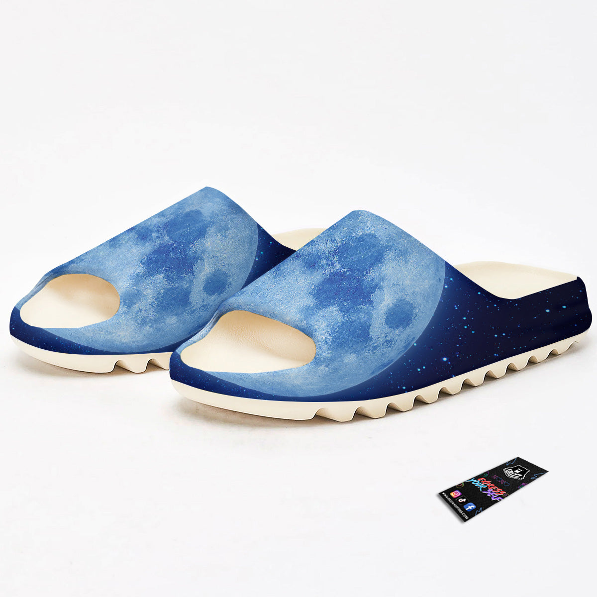 Blue Moon Print Sandals-grizzshop