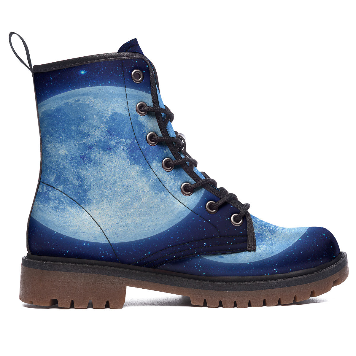 Blue Moon Print Work Boots-grizzshop