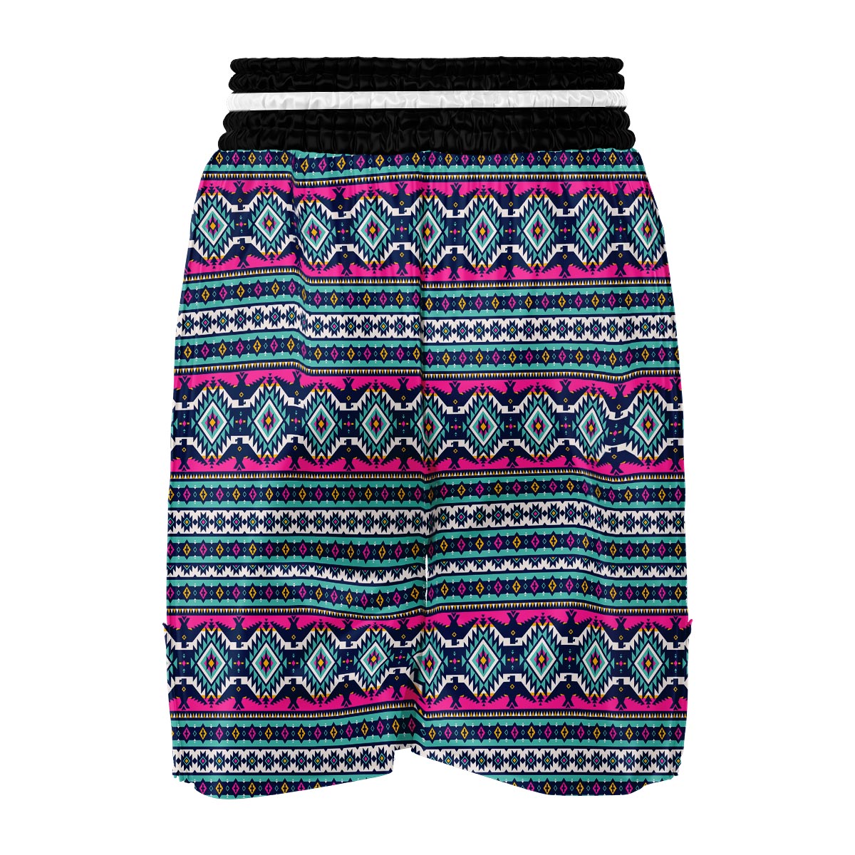 Blue Native American Tribal Navajo Indians Aztec Print Boxing Shorts-grizzshop