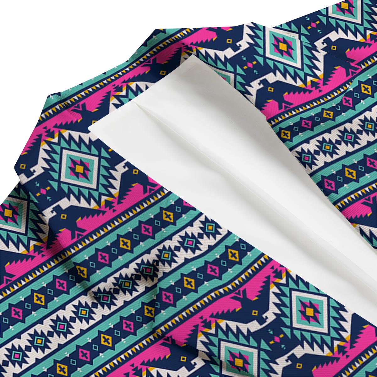 Blue Native American Tribal Navajo Indians Aztec Print Men's Blazer-grizzshop