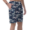 Blue Navy Camo Print Men's Shorts-grizzshop