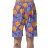 Blue Neon Pineapple Hawaiian Print Men's Shorts-grizzshop