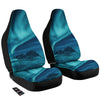 Blue Northern Lights And Mountain Print Car Seat Covers-grizzshop