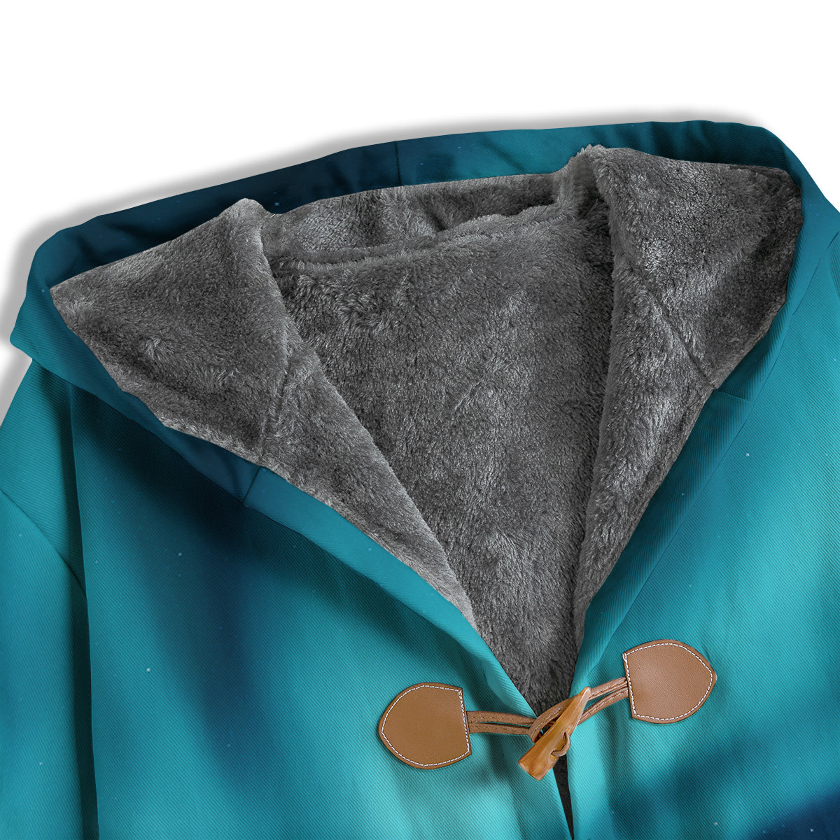 Blue Northern Lights And Mountain Print Men's Windbreaker Jacket-grizzshop