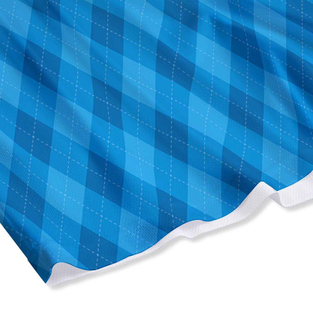 Blue Ocean Argyle Print Pattern Mesh Shorts