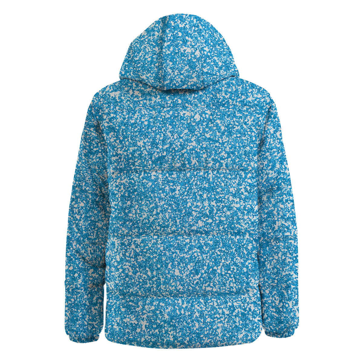 Blue Ocean Glitter Artwork Print Down Jacket-grizzshop