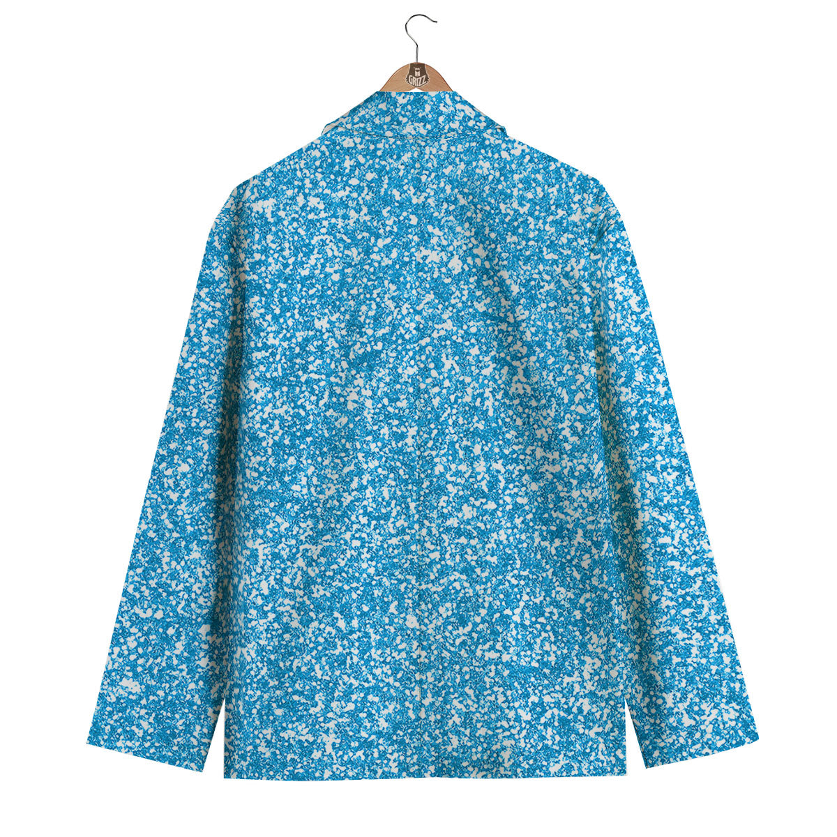 Blue Ocean Glitter Artwork Print Men's Blazer-grizzshop