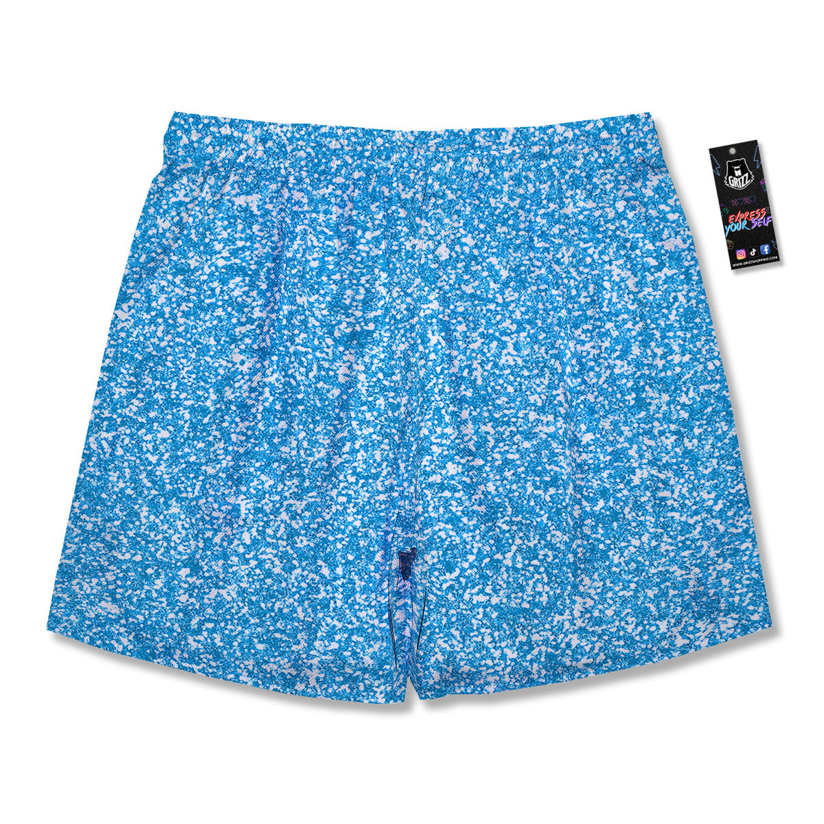 Blue Ocean Glitter Artwork Print Men's Running Shorts-grizzshop