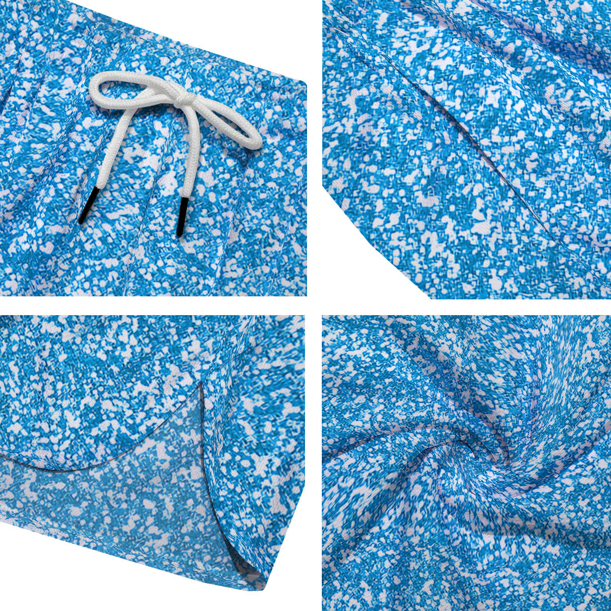 Blue Ocean Glitter Artwork Print Men's Running Shorts-grizzshop