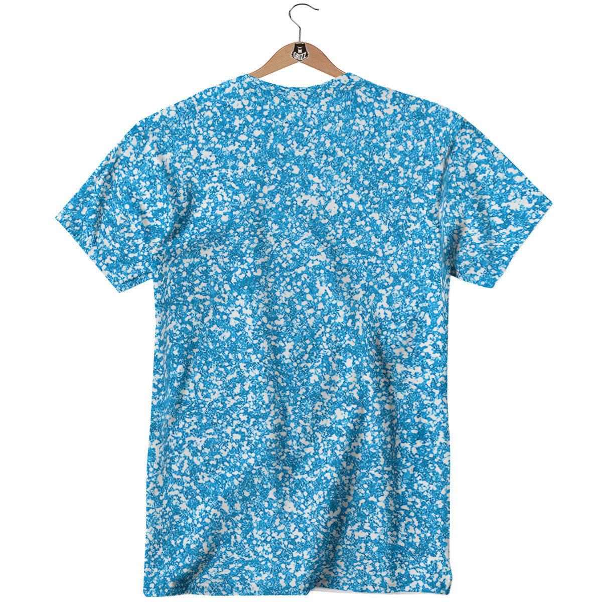 Blue Ocean Glitter Artwork Print T-Shirt-grizzshop