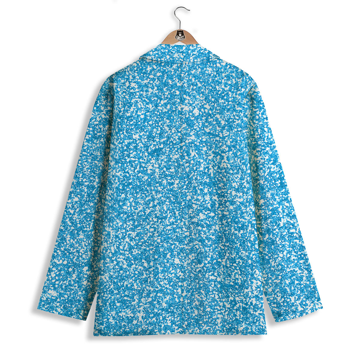 Blue Ocean Glitter Artwork Print Women's Blazer-grizzshop