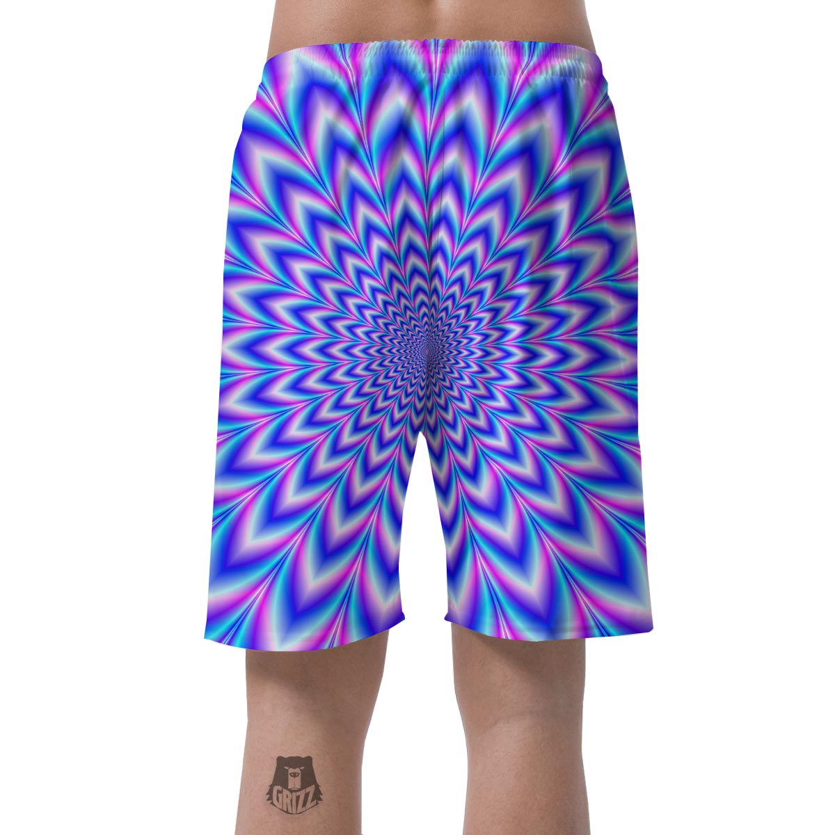 Blue Optical illusion Men's Shorts-grizzshop