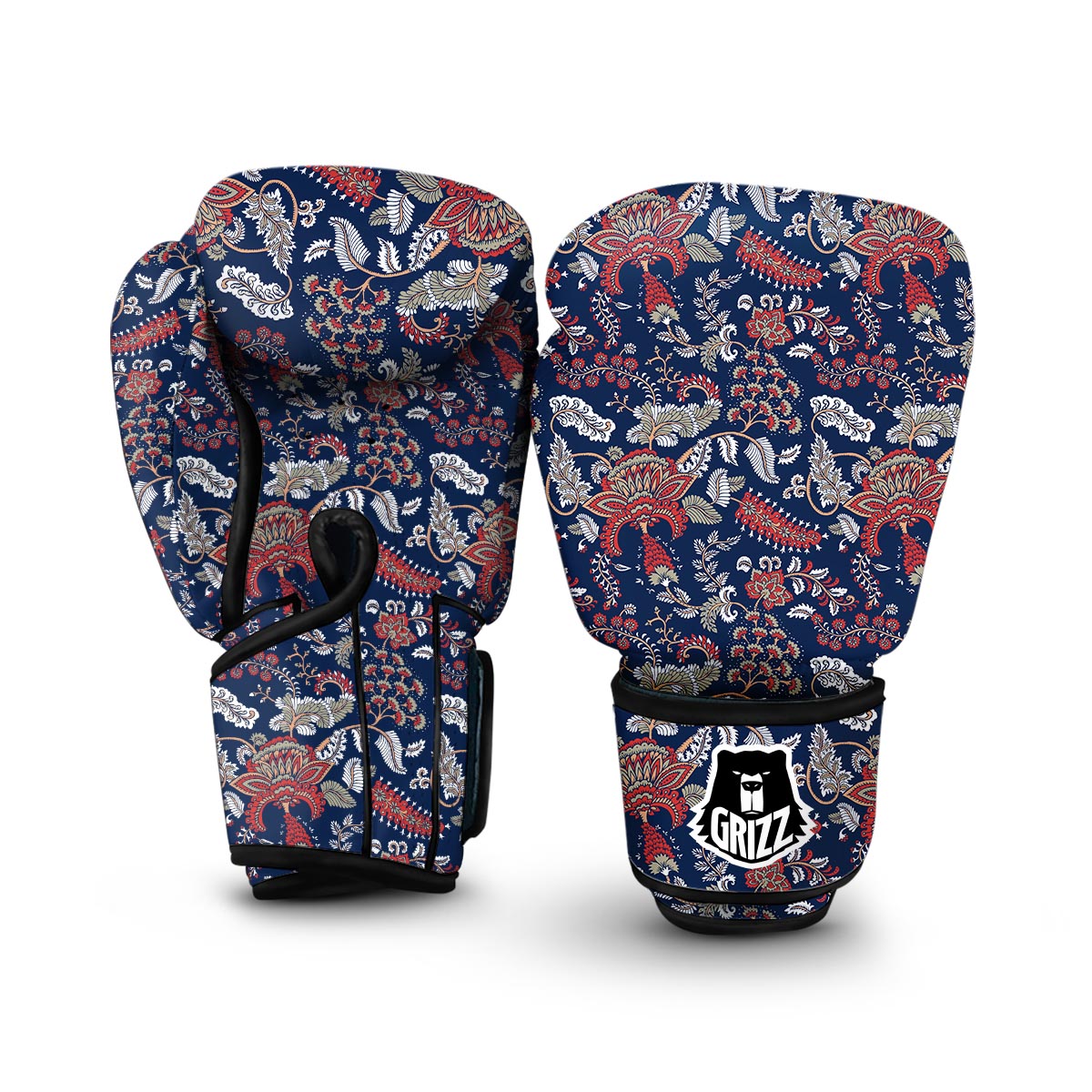 Blue Paisley Boxing Gloves-grizzshop