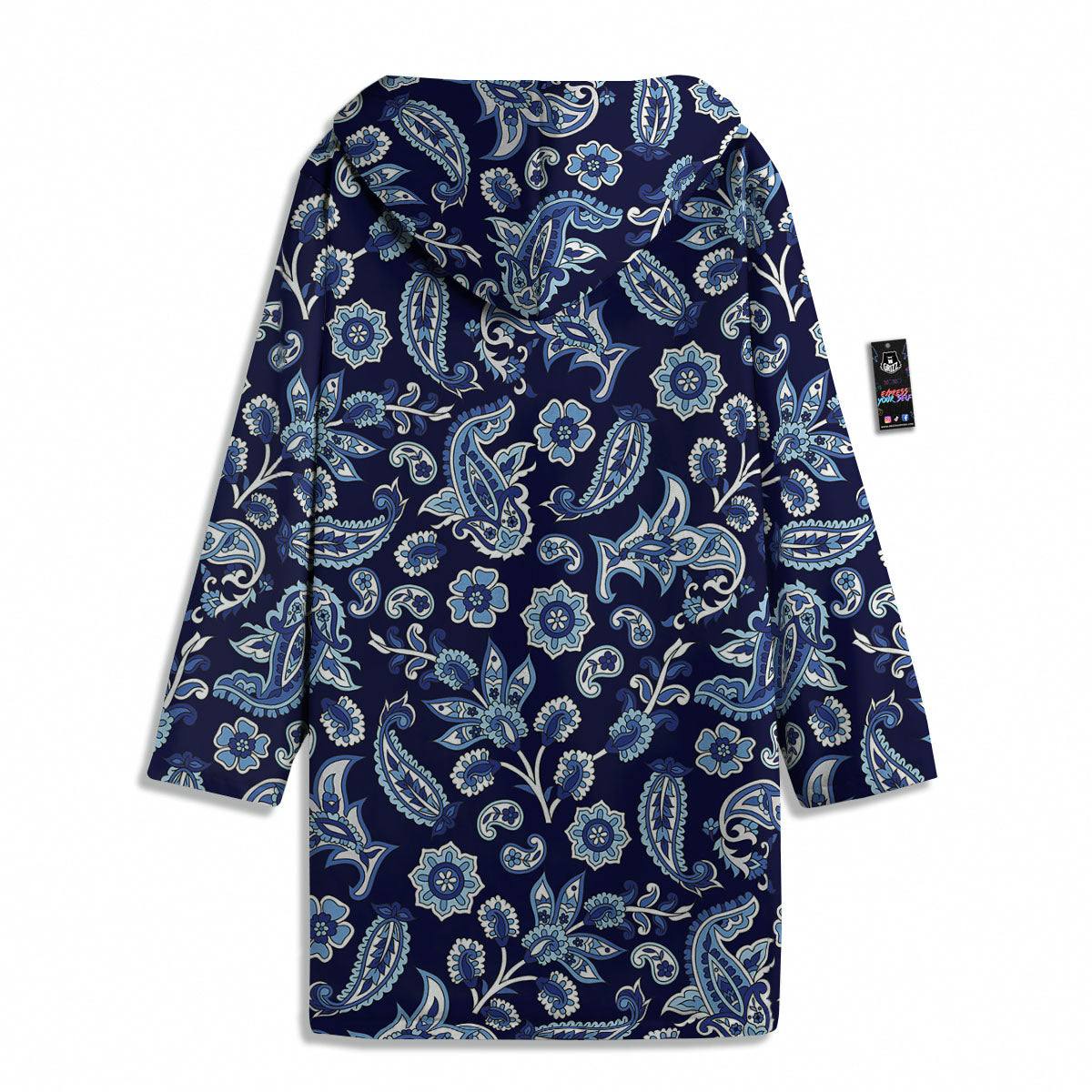 Blue Paisley Print Pattern Men's Windbreaker Jacket-grizzshop