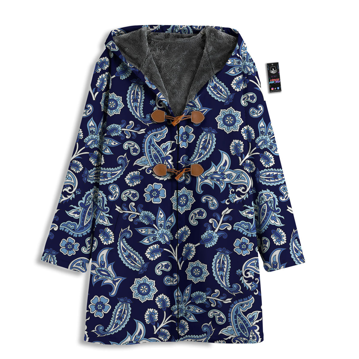 Blue Paisley Print Pattern Men's Windbreaker Jacket-grizzshop
