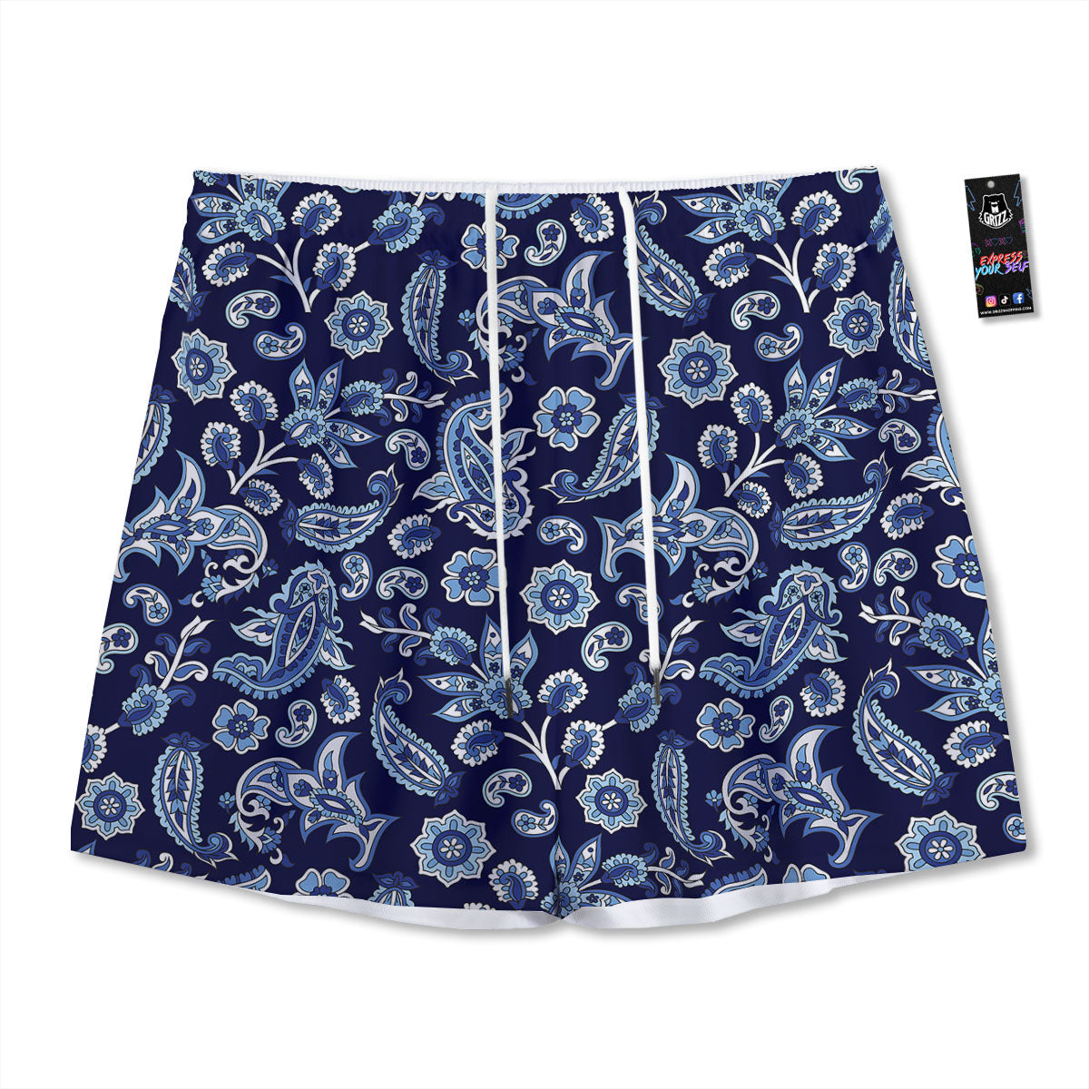 Bohemian Ethnic Mandala Print Pattern Mesh Shorts