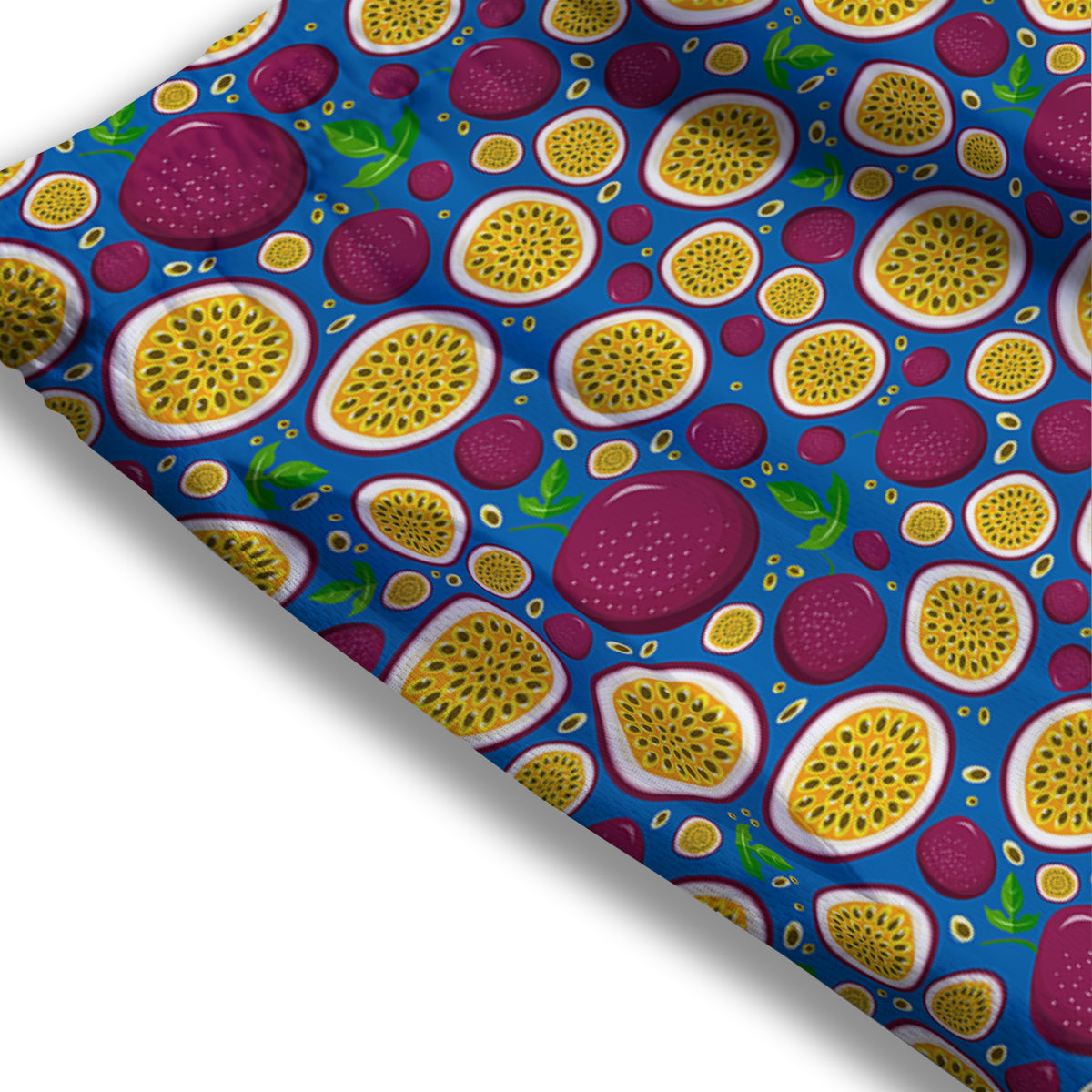 Blue Passion Fruit Print Pattern Mesh Shorts-grizzshop