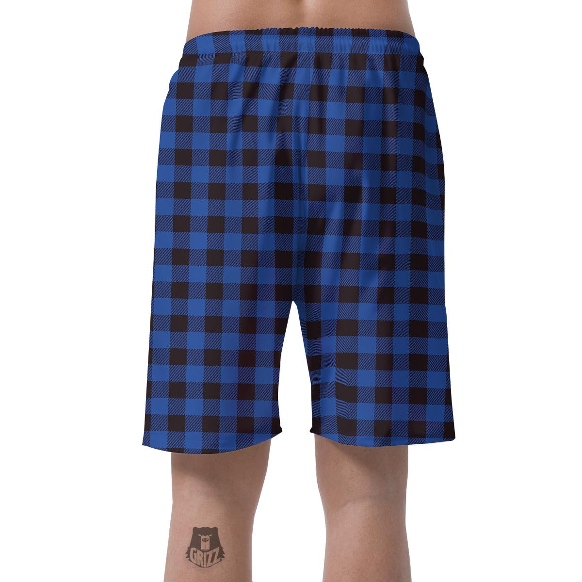 Blue Plaid Men's Shorts-grizzshop