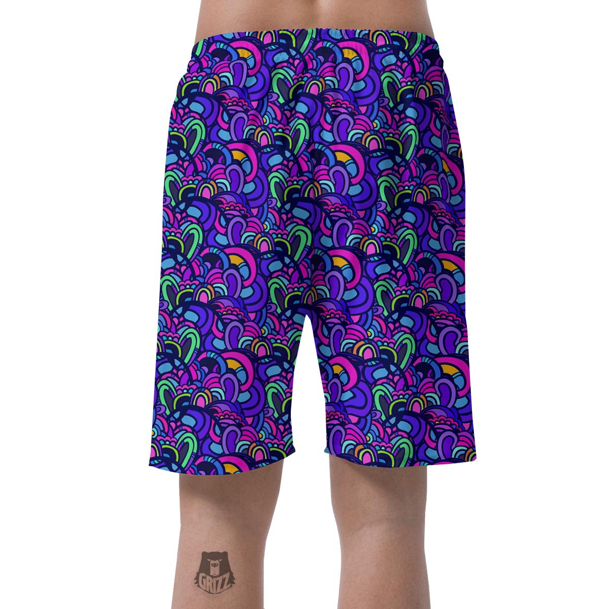 Blue Psychedelic Men's Shorts-grizzshop