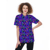 Blue Psychedelic Women's Golf Shirts-grizzshop