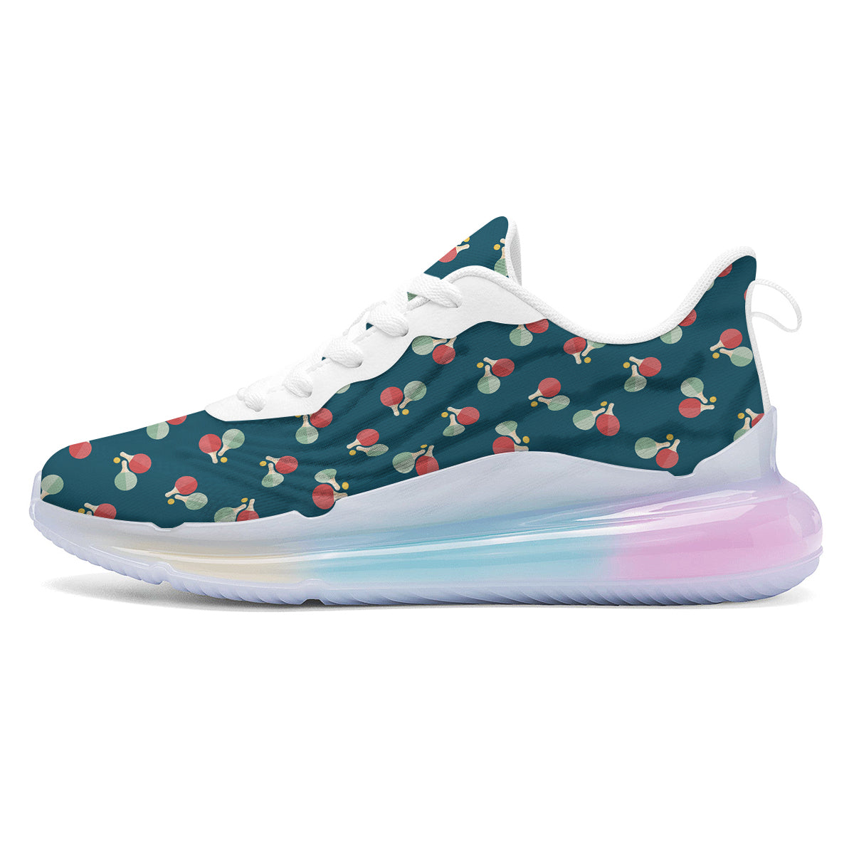 Blue Red Pingpong Print Pattern Running Sneakers-grizzshop
