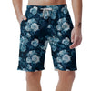 Blue Rose Floral Men's Shorts-grizzshop