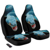 Blue Scary Viper Snake Print Car Seat Covers-grizzshop