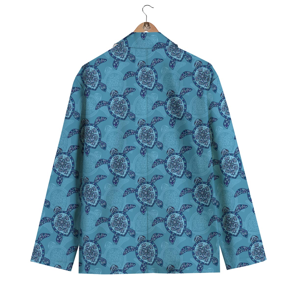 Blue Sea Aztec Turtle Men's Blazer-grizzshop