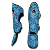 Blue Sea Aztec Turtle Muay Thai Shin Guards-grizzshop