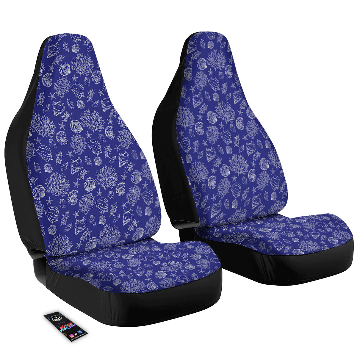 Blue Sea Corals Print Pattern Car Seat Covers-grizzshop