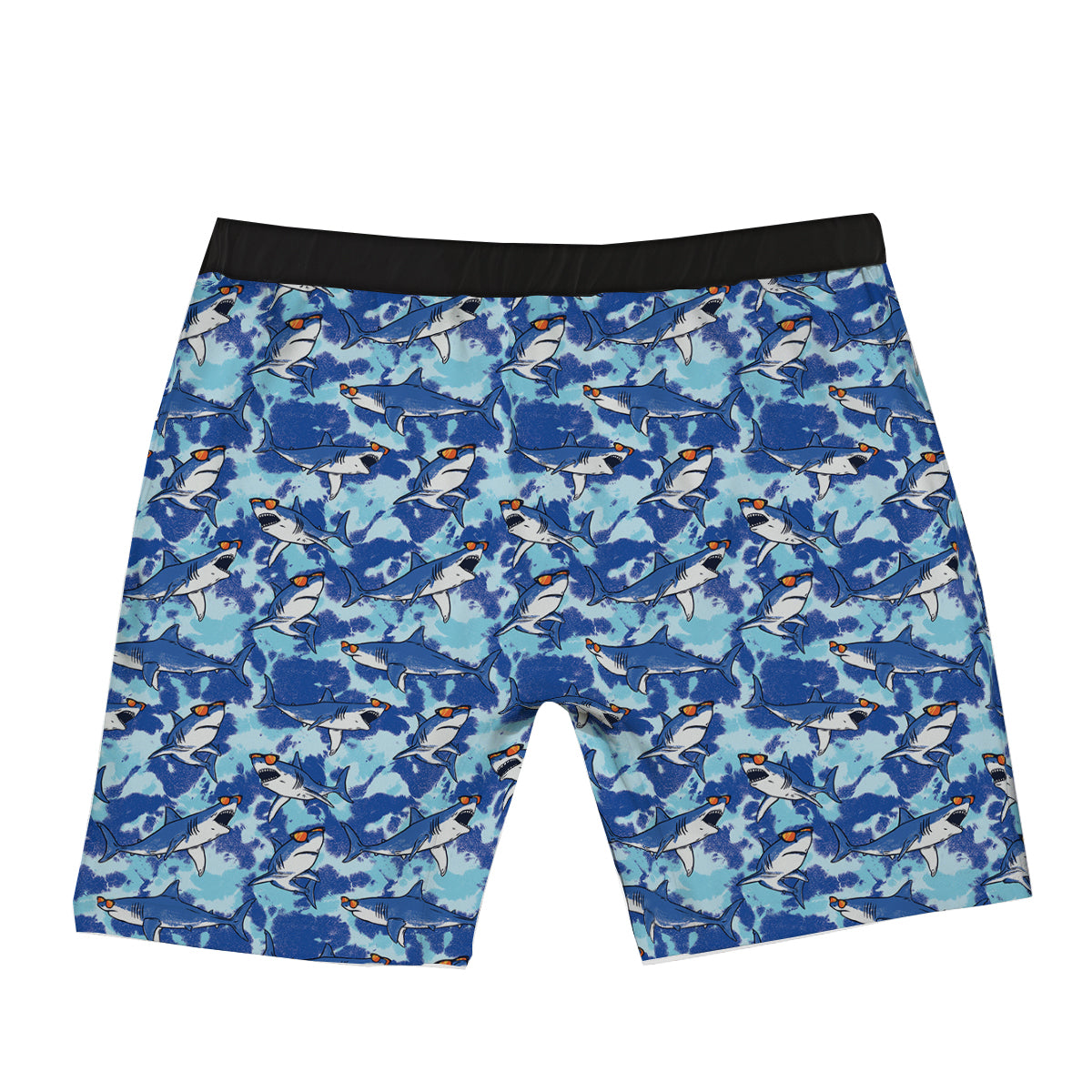 Blue Shark Print Pattern Boxer Briefs-grizzshop