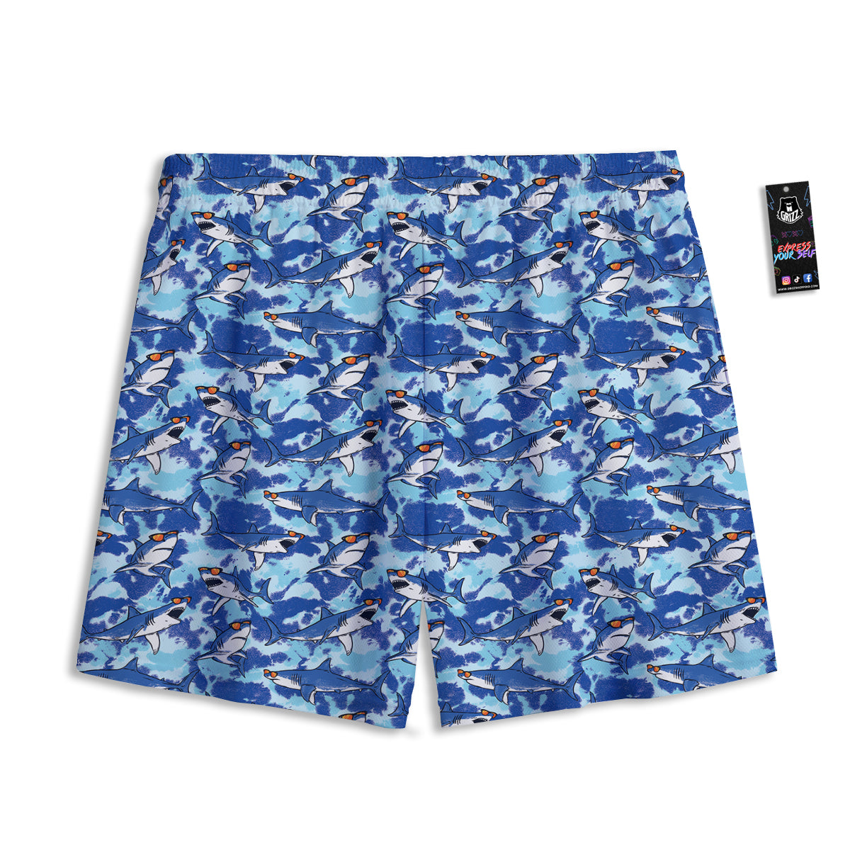 Chinese Zodiac Gold And Green Print Mesh Shorts