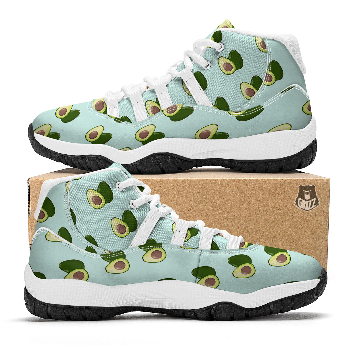 Blue Sky Avocado White Bball Shoes-grizzshop