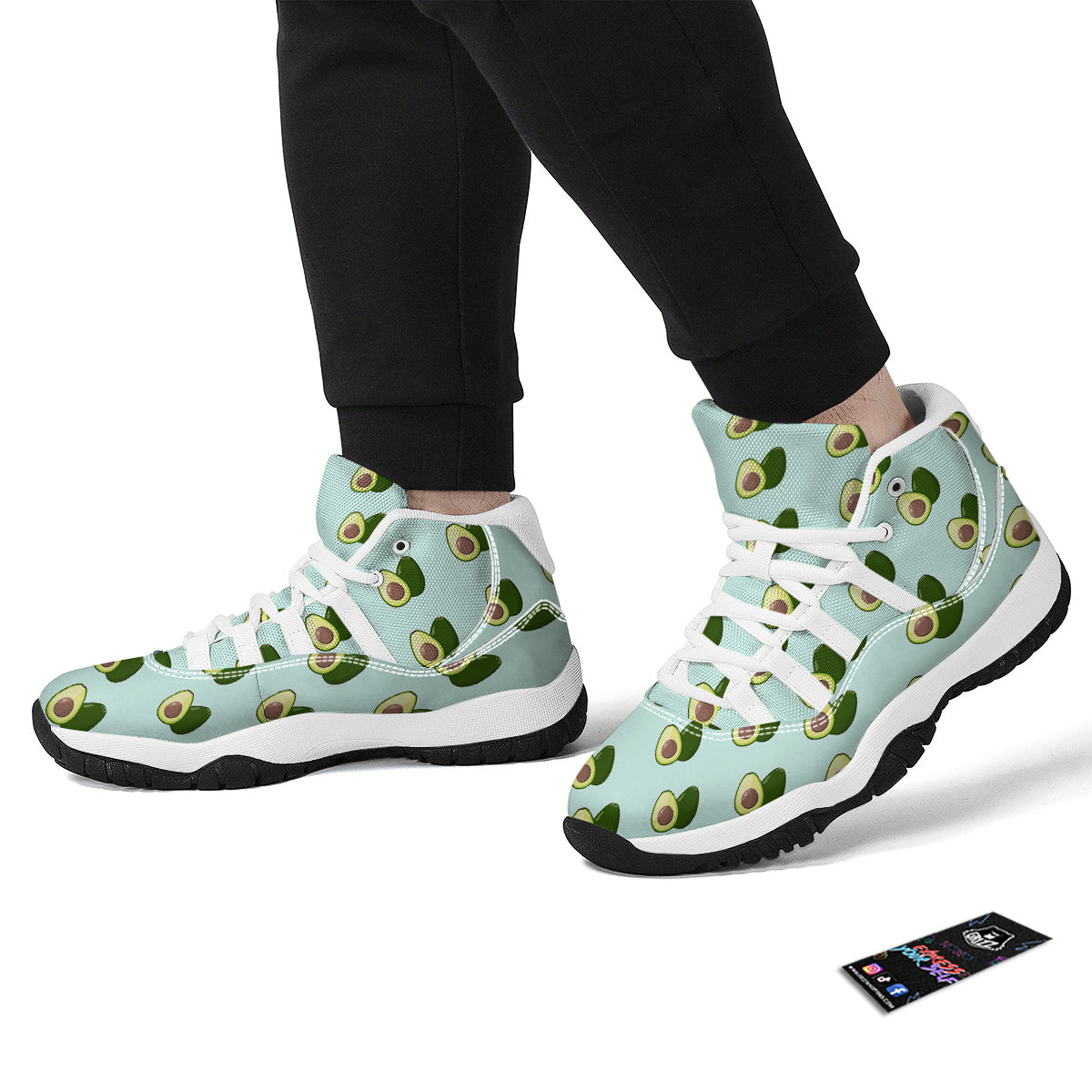 Blue Sky Avocado White Bball Shoes-grizzshop