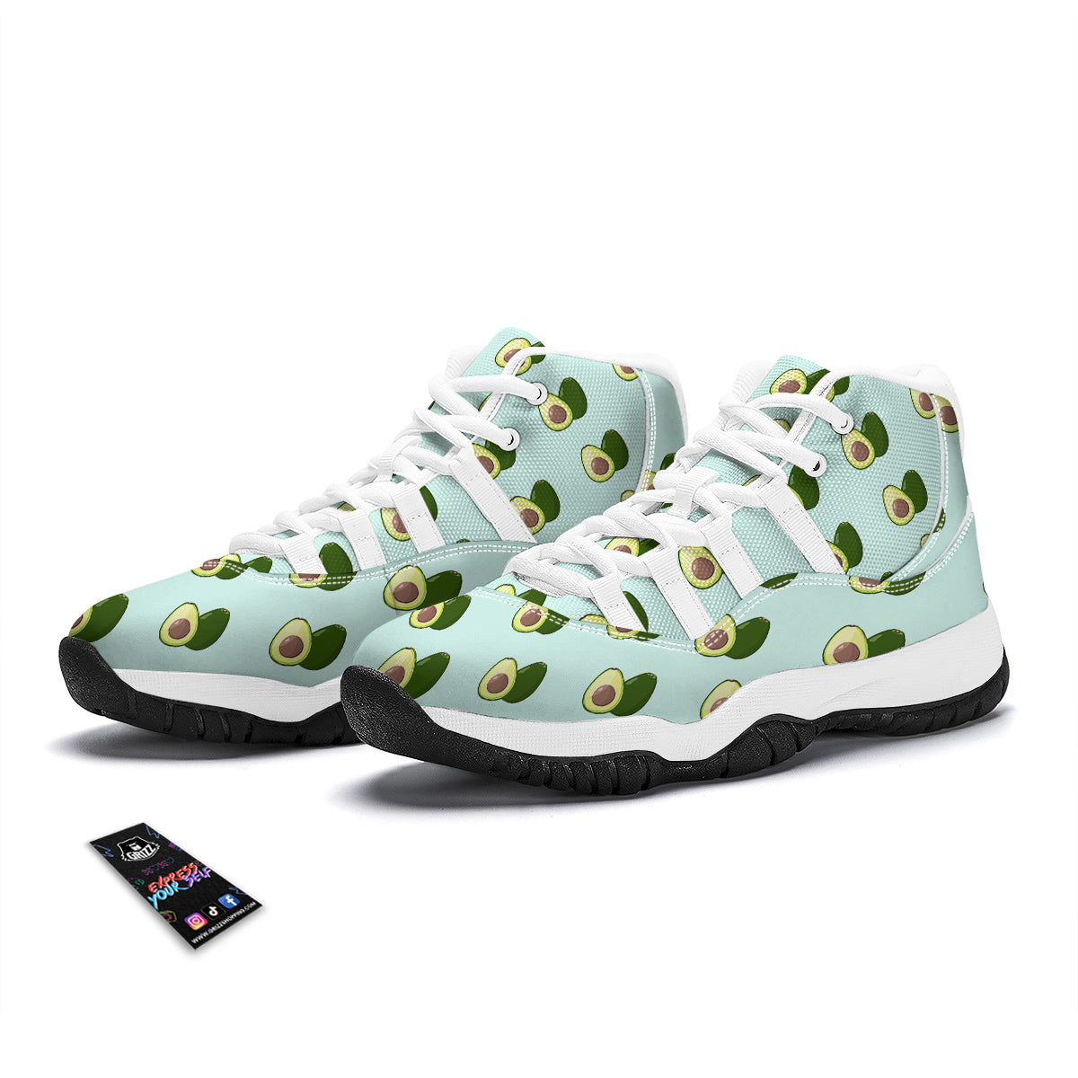 Blue Sky Avocado White Bball Shoes-grizzshop