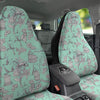 Blue Sky White Chinoiserie Print Pattern Car Seat Covers-grizzshop