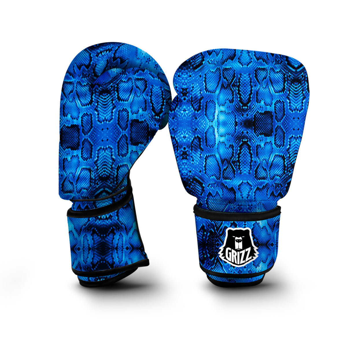 Blue Snakeskin Boxing Gloves-grizzshop