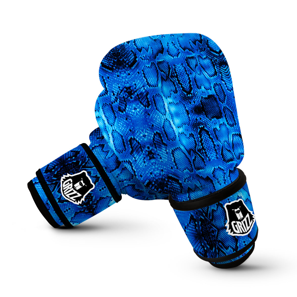 Blue Snakeskin Boxing Gloves-grizzshop