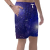 Blue Stardust Space Galaxy Men's Shorts-grizzshop