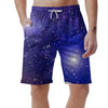 Blue Stardust Space Galaxy Men's Shorts-grizzshop